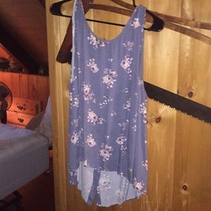 Blue flowered blouse